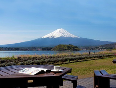 富士山の見えるカフェ