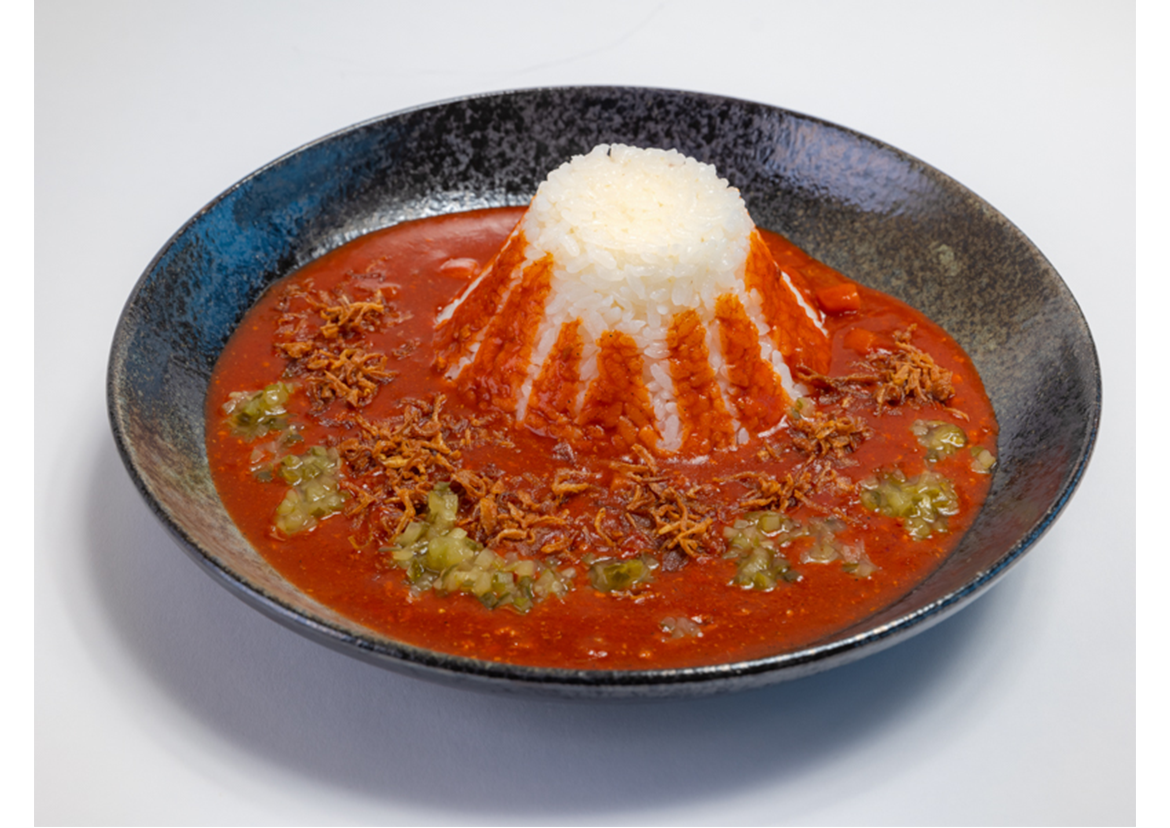 富士山の形をしたカレー